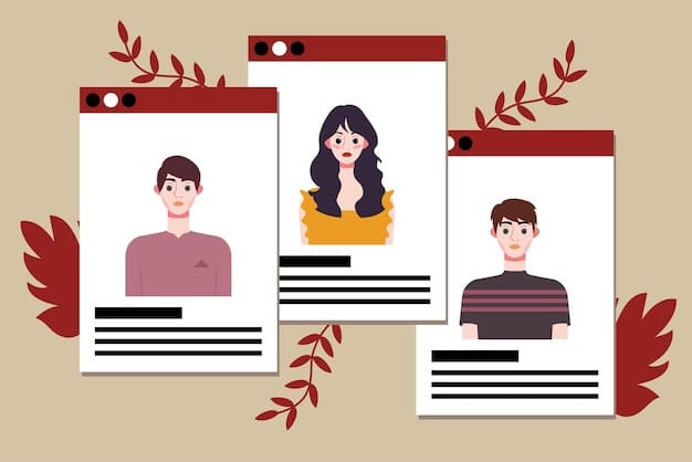 Concepto de redes sociales Ilustración vectorial en estilo plano Grupo de personas | Vector Premium
